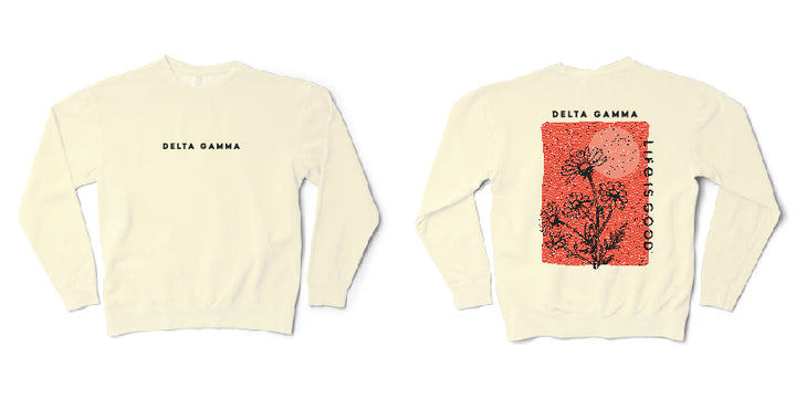 LIFE IS GOOD® Floral Sorority Crewneck