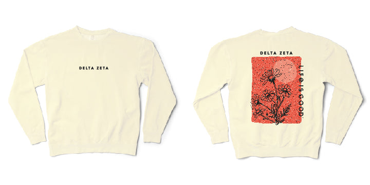 LIFE IS GOOD® Floral Sorority Crewneck
