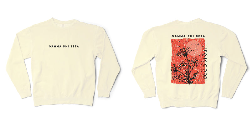 LIFE IS GOOD® Floral Sorority Crewneck