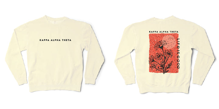 LIFE IS GOOD® Floral Sorority Crewneck