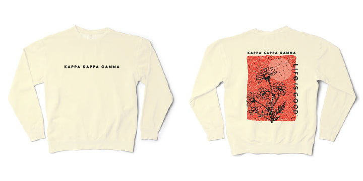 LIFE IS GOOD® Floral Sorority Crewneck