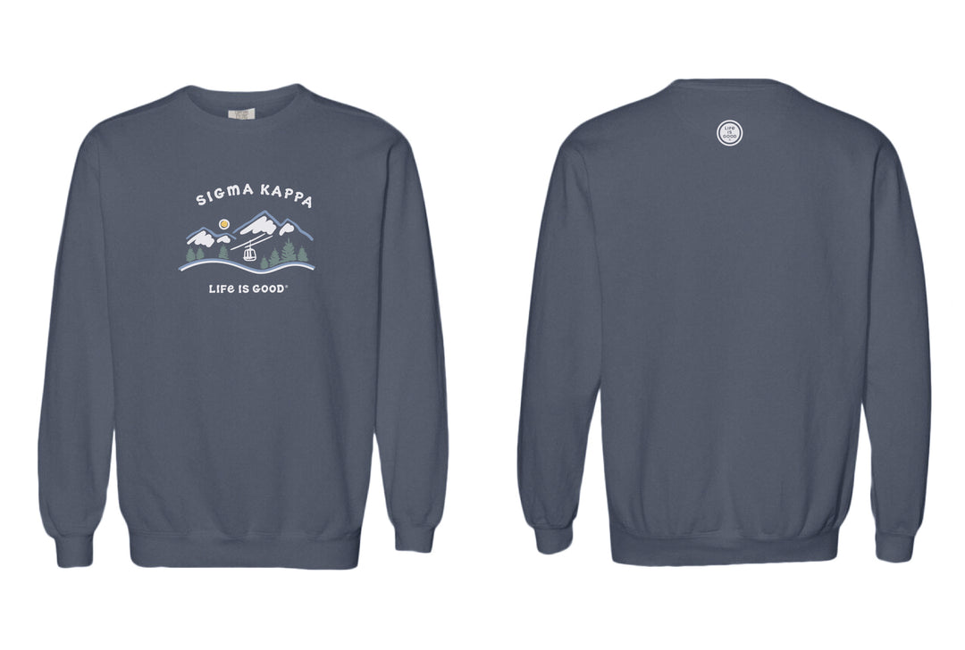 Life is Good Ski Lift Sorority Crewneck