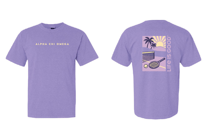 LIFE IS GOOD® Tennis Club Sorority Tee - 2XL - 3XL