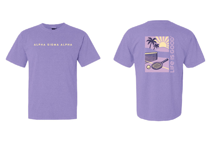 LIFE IS GOOD® Tennis Club Sorority Tee - 2XL - 3XL