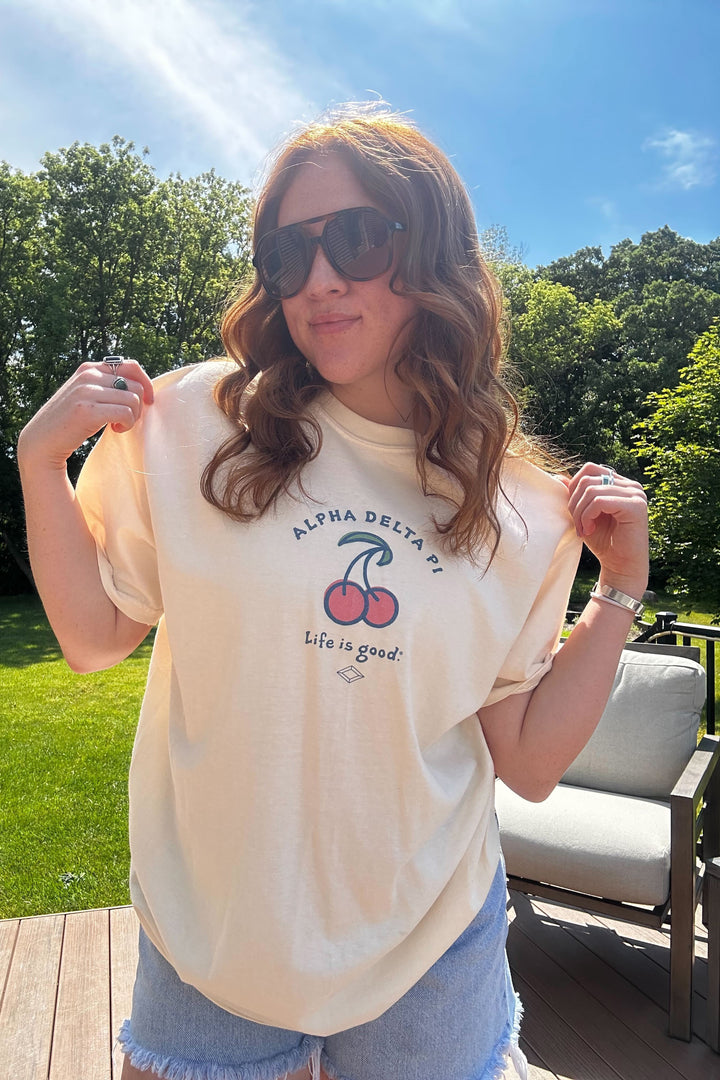 LIFE IS GOOD® Alpha Delta Pi Cherry Tee