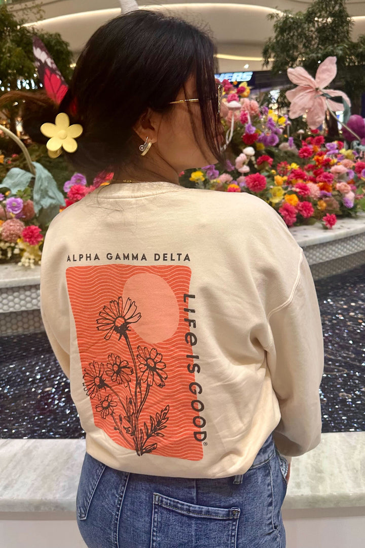LIFE IS GOOD® Floral Sorority Crewneck
