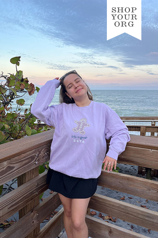 LIFE IS GOOD® Gingerbread Sorority Crewneck - 2XL - 3XL
