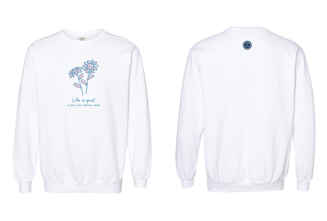 LIFE IS GOOD® Daisy Mom Sorority Crewneck