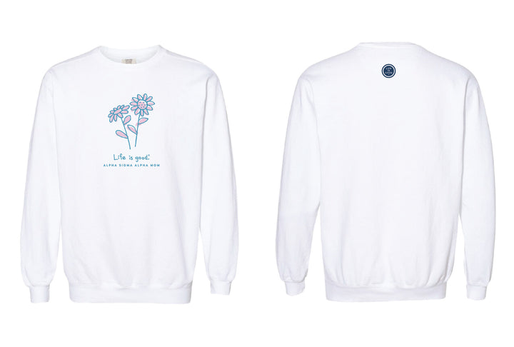 LIFE IS GOOD® Daisy Mom Sorority Crewneck