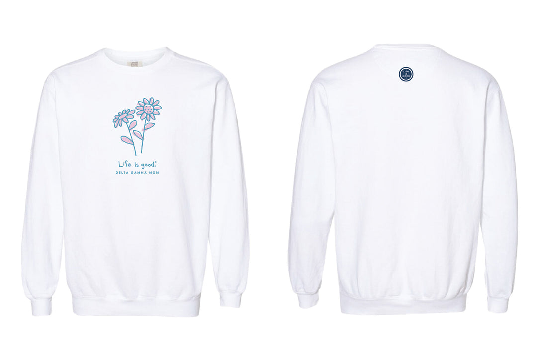 LIFE IS GOOD® Daisy Mom Sorority Crewneck - 2XL - 3XL