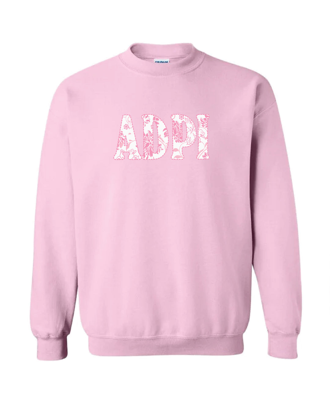 Floral Light Pink Sorority Crewneck