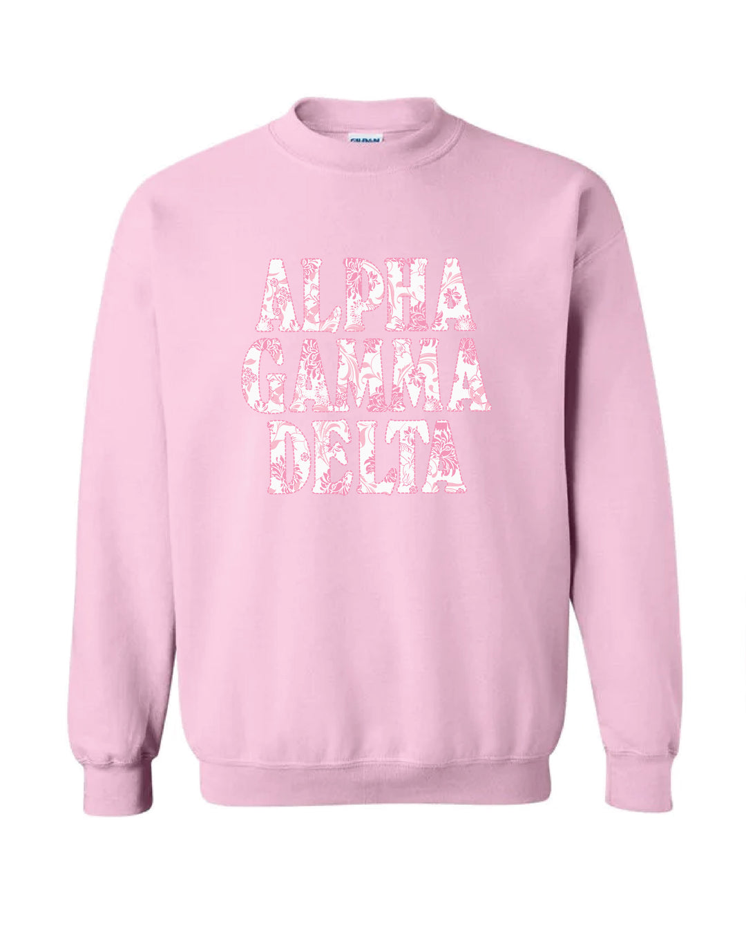 Floral Light Pink Sorority Crewneck