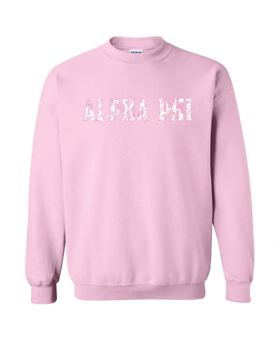 Floral Light Pink Sorority Crewneck