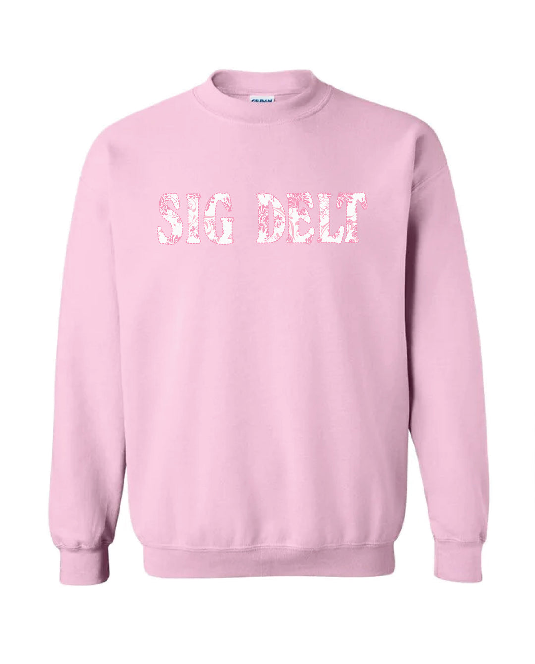 Floral Light Pink Sorority Crewneck