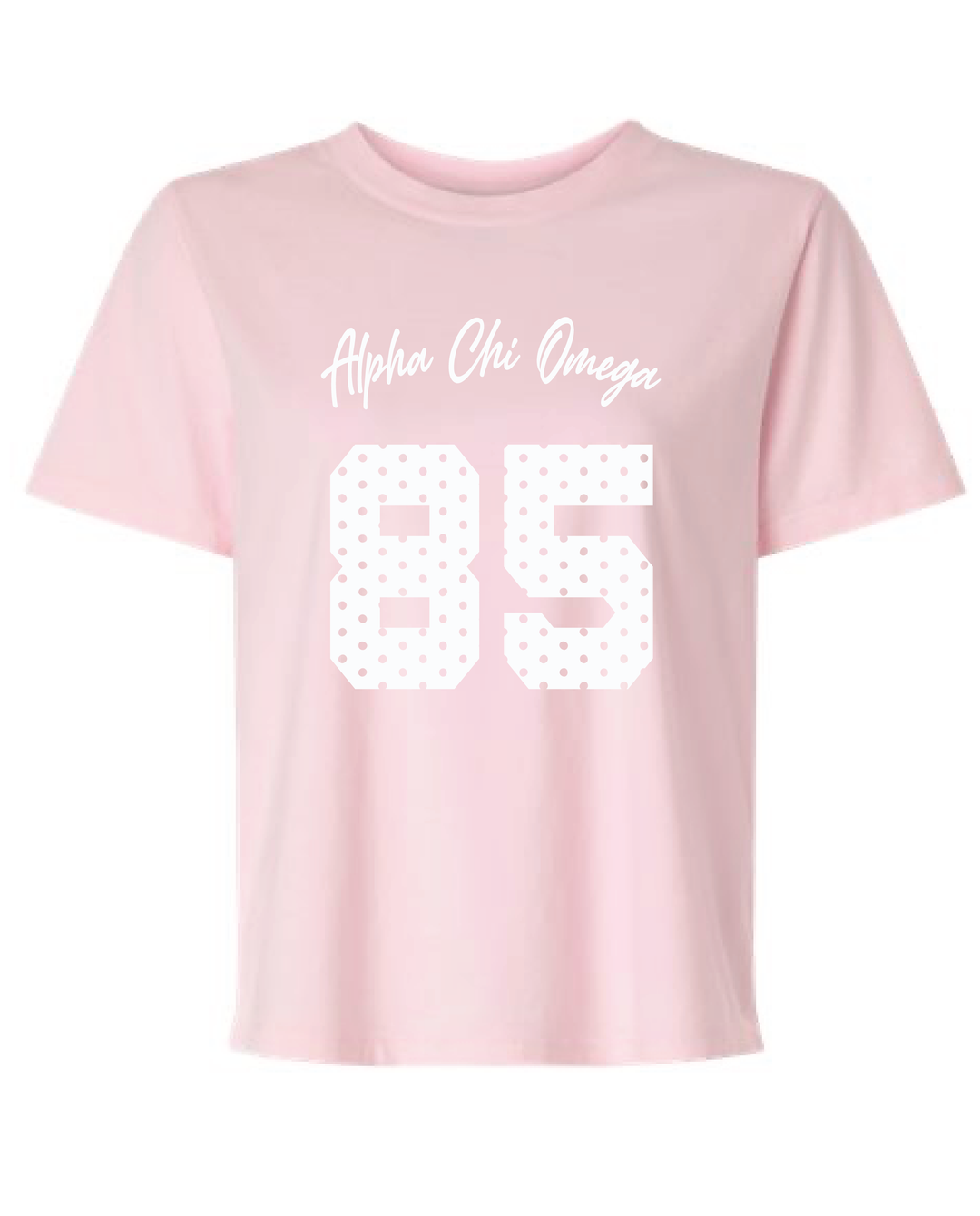 Light Pink Polka Dot Est Year Sorority Tee