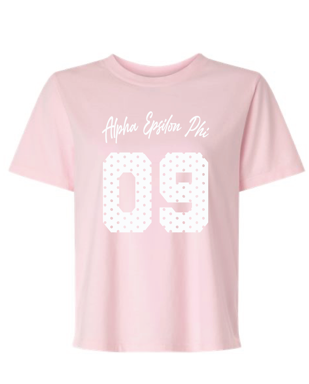 Light Pink Polka Dot Est Year Sorority Tee