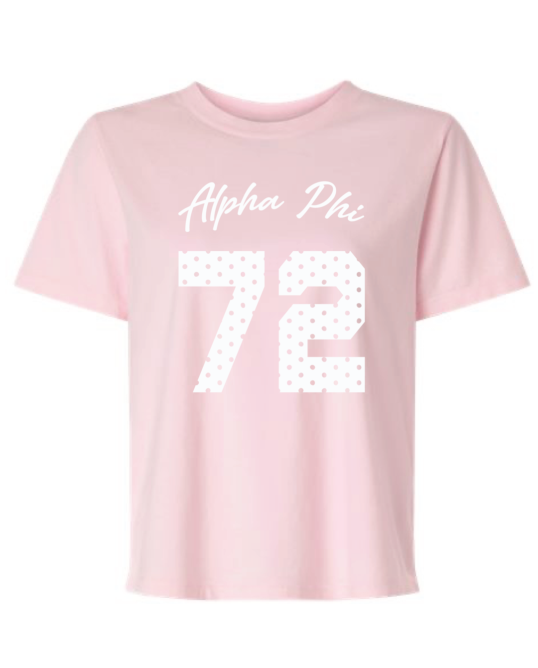 Light Pink Polka Dot Est Year Sorority Tee