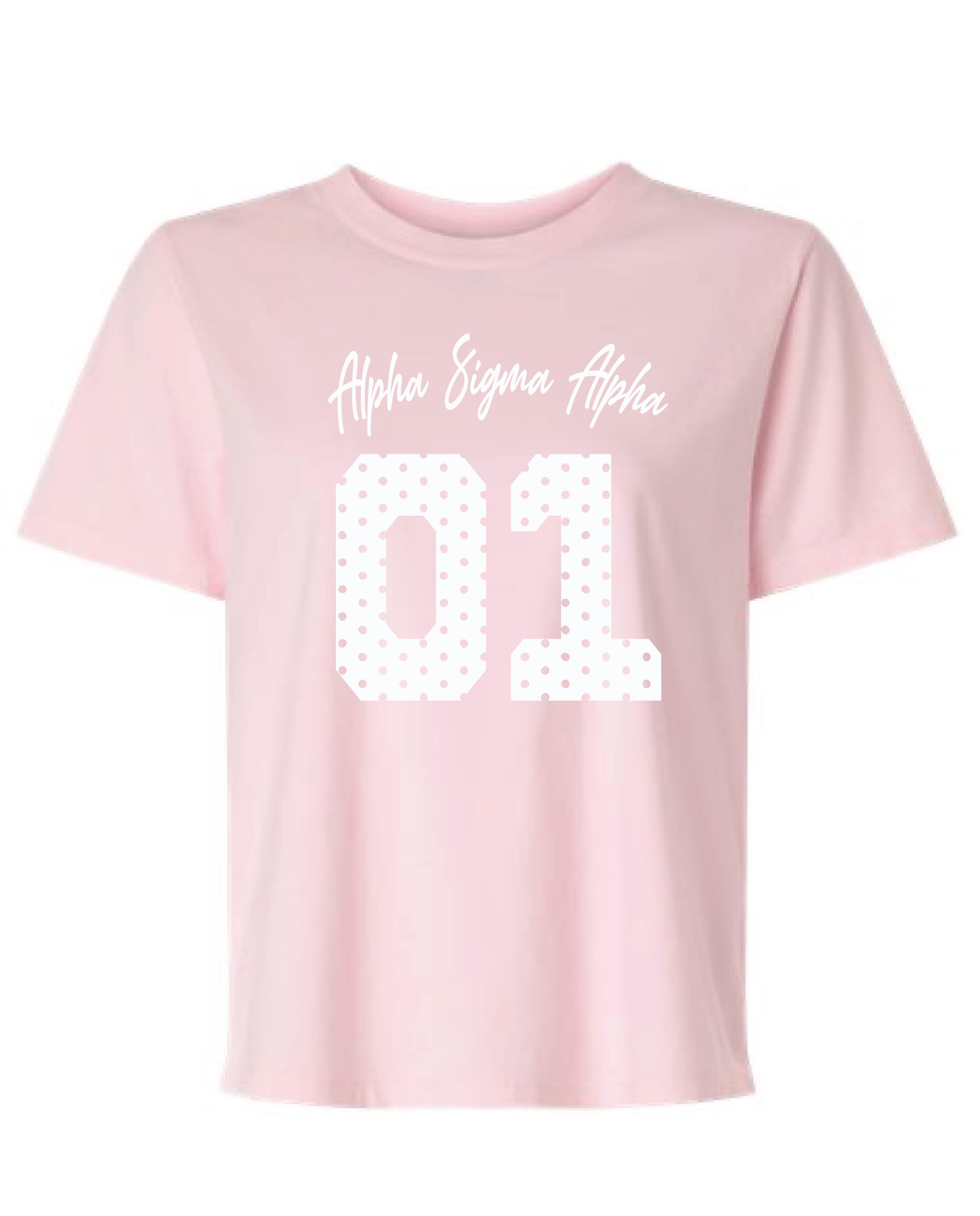 Light Pink Polka Dot Est Year Sorority Tee