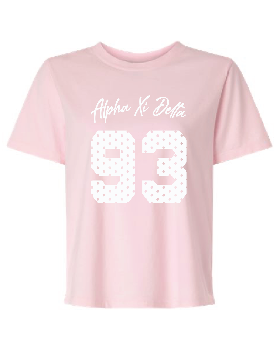 Light Pink Polka Dot Est Year Sorority Tee