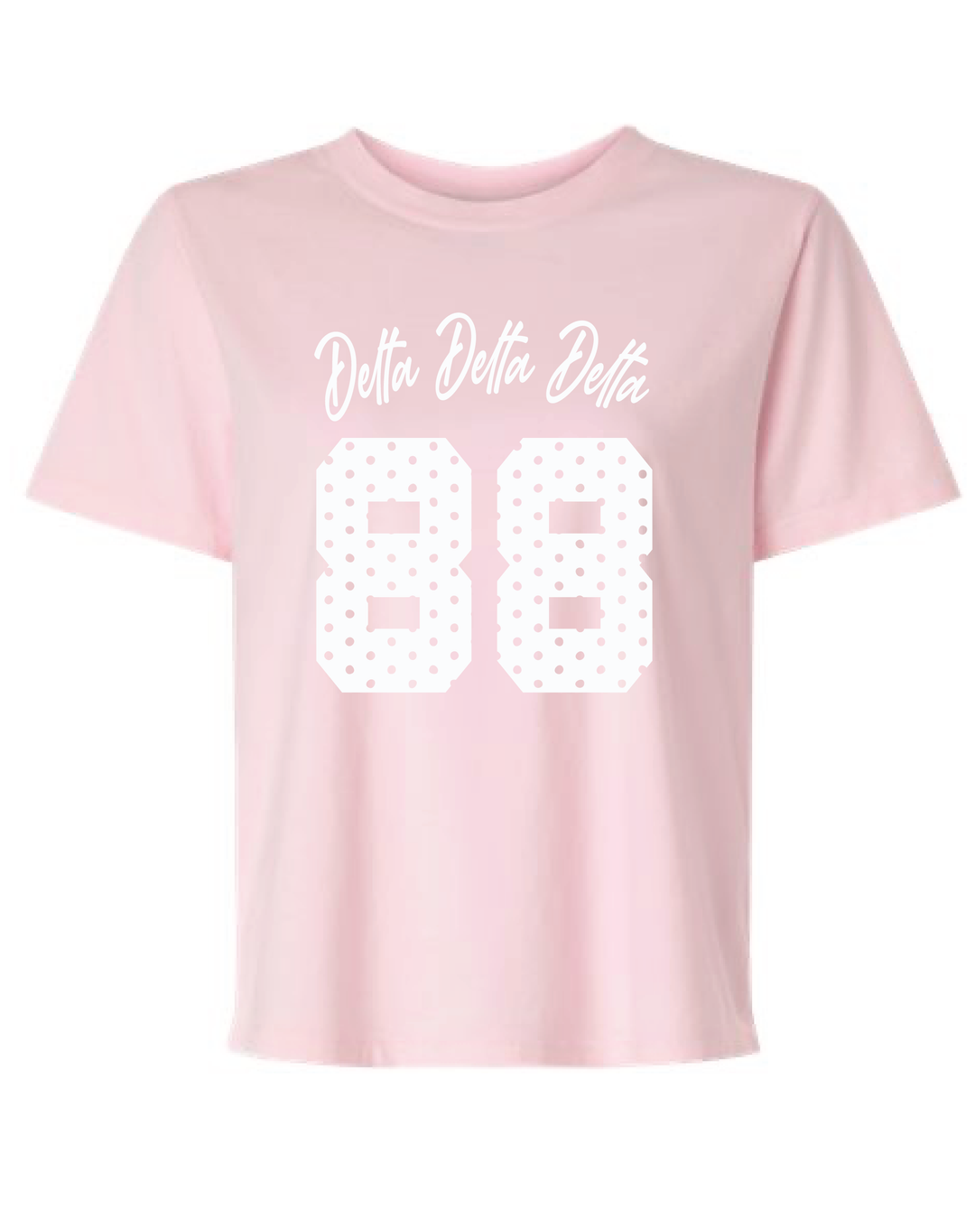 Light Pink Polka Dot Est Year Sorority Tee