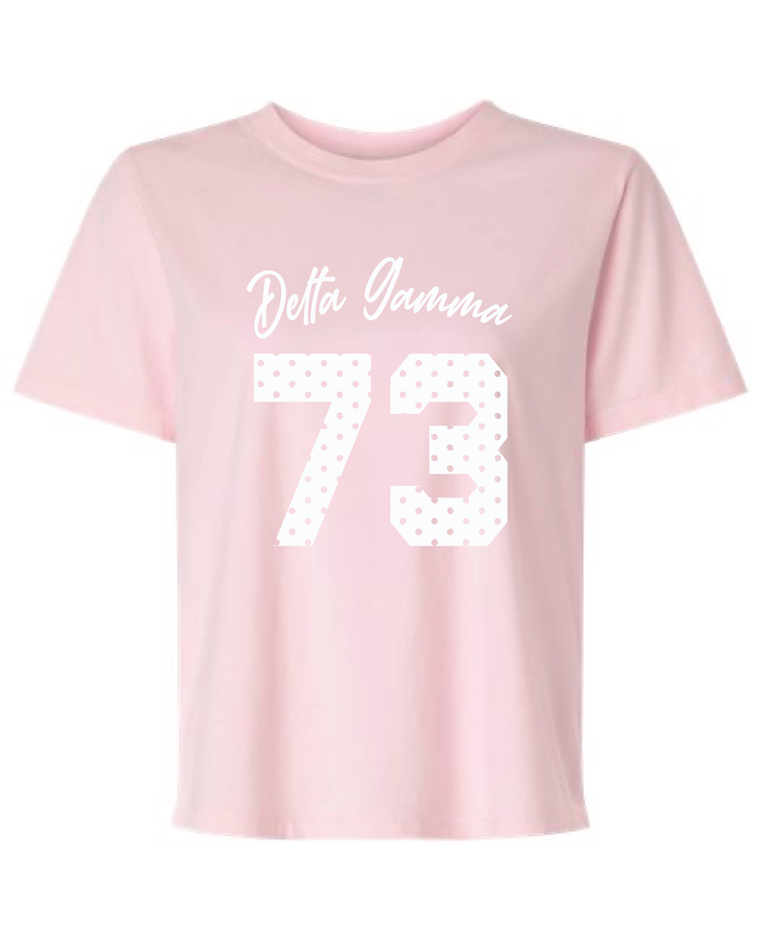Light Pink Polka Dot Est Year Sorority Tee