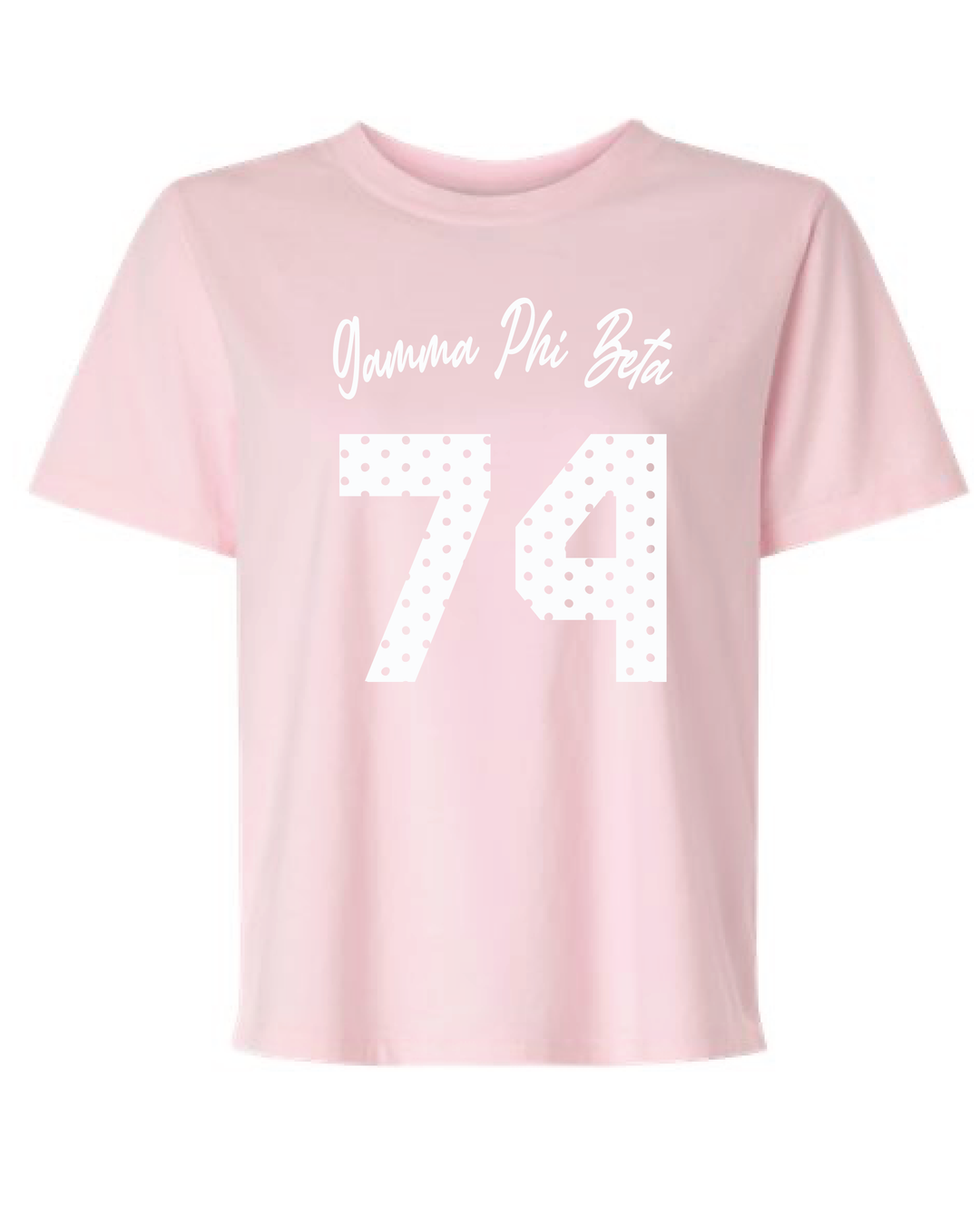 Light Pink Polka Dot Est Year Sorority Tee