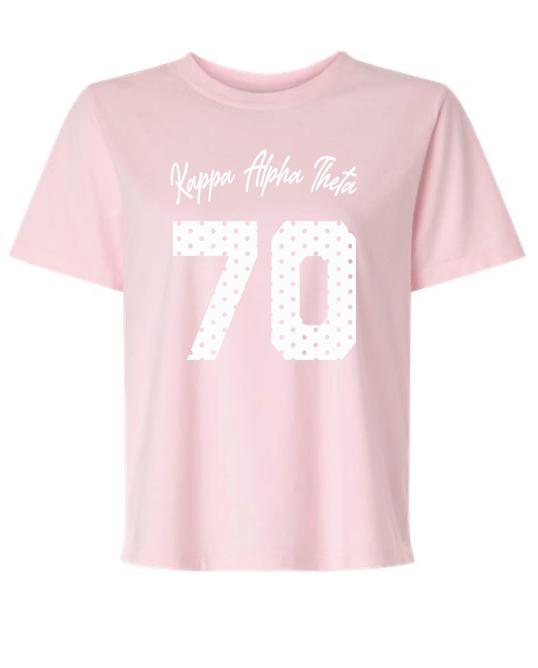 Light Pink Polka Dot Est Year Sorority Tee