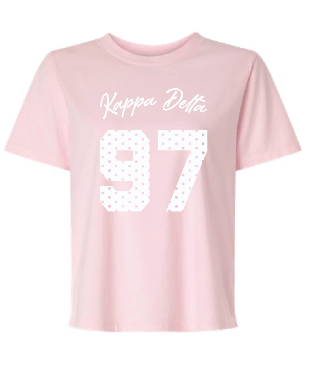 Light Pink Polka Dot Est Year Sorority Tee