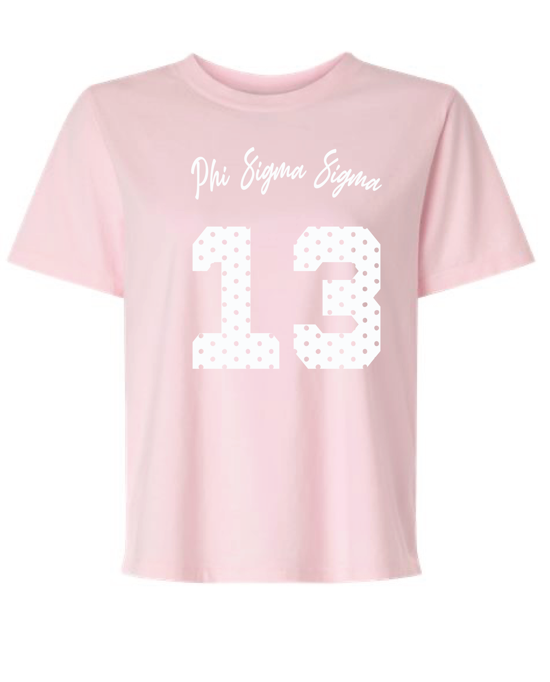 Light Pink Polka Dot Est Year Sorority Tee