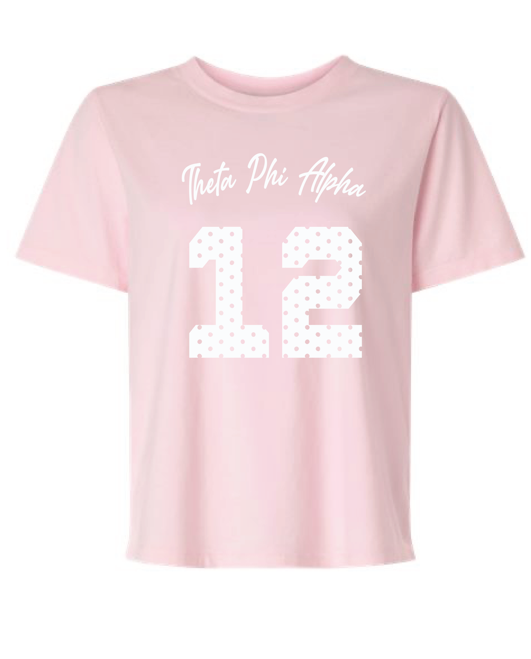 Light Pink Polka Dot Est Year Sorority Tee