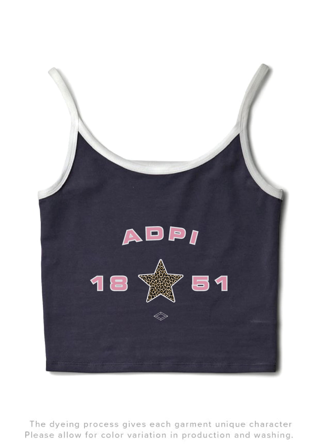 Alpha Delta Pi Light Pink Midnight Sky/White Contrast Tank