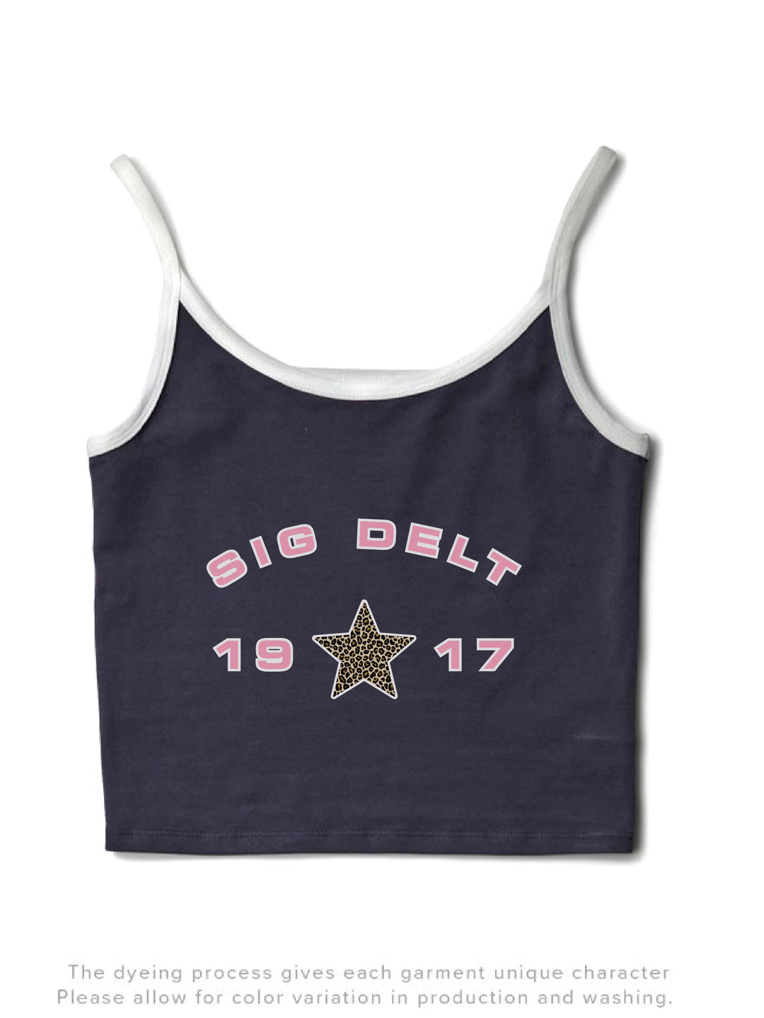Light Pink Sorority Midnight Sky/White Contrast Tank