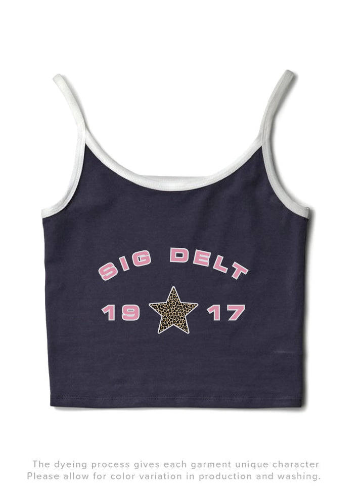 Light Pink Sorority Midnight Sky/White Contrast Tank