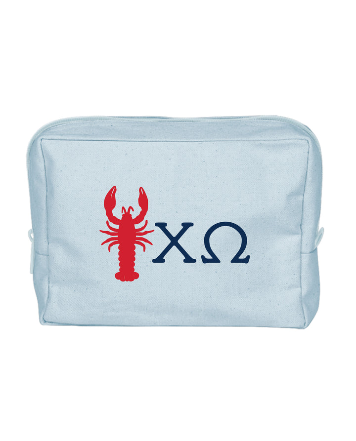 Lobster Print Sorority Make-Up Pouch