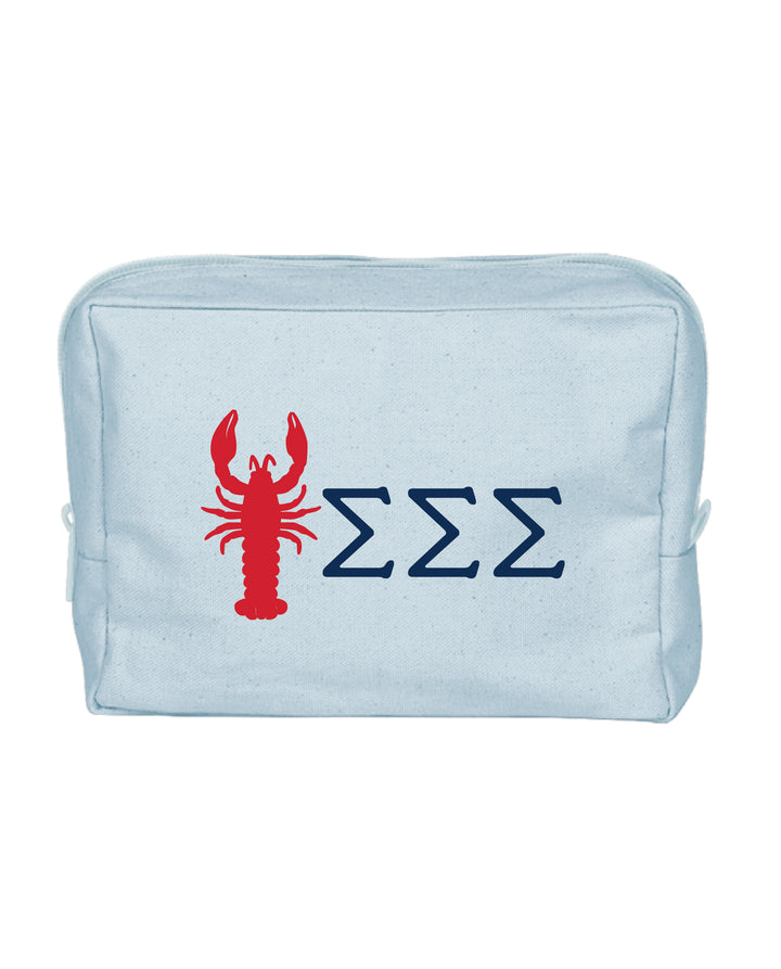 Lobster Print Sorority Make-Up Pouch