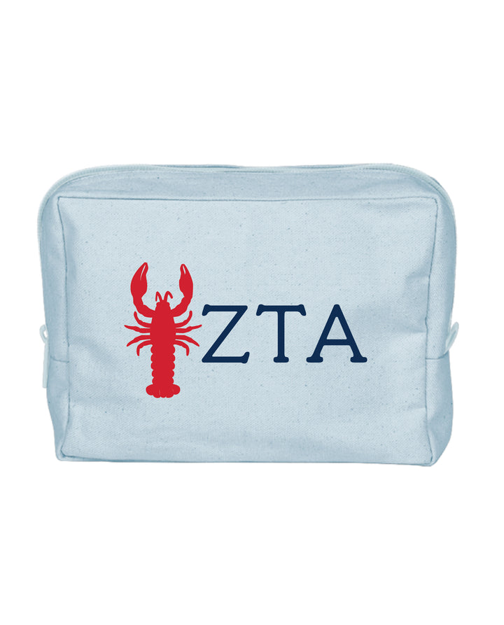 Lobster Print Sorority Make-Up Pouch