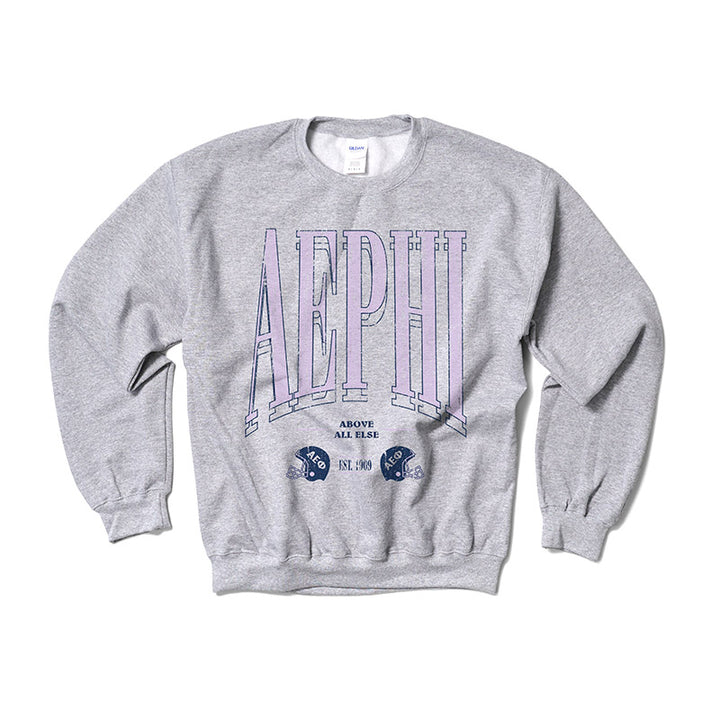 Alpha Epsilon Phi Lilac Football Crewneck