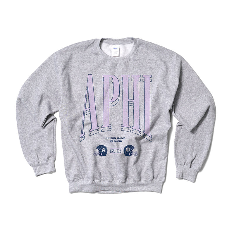 Alpha Phi Lilac Football Crewneck