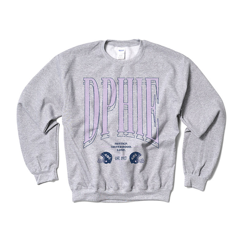 Delta Phi Epsilon Lilac Football Crewneck