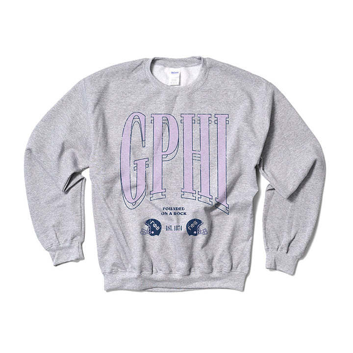 Gamma Phi Beta Lilac Football Crewneck