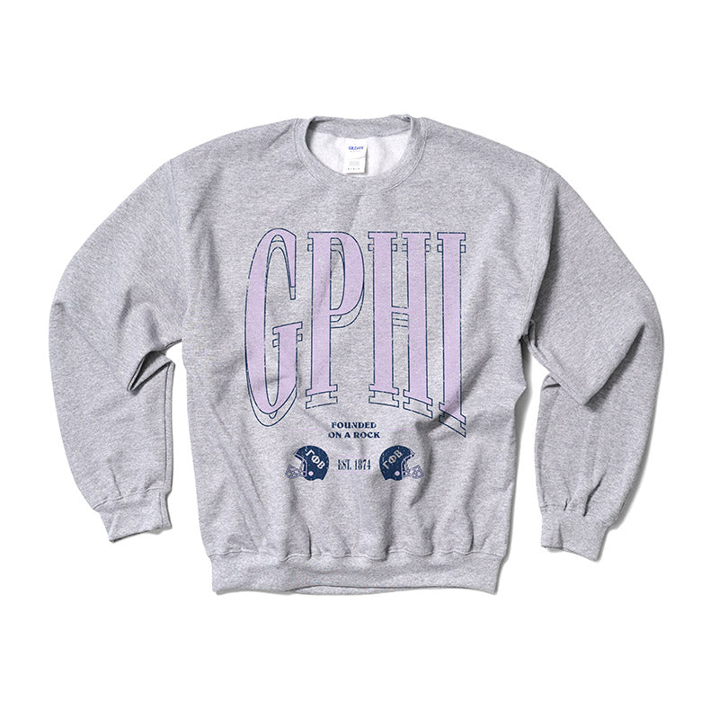 Gamma Phi Beta Lilac Football Crewneck