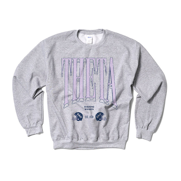 Kappa Alpha Theta Lilac Football Crewneck