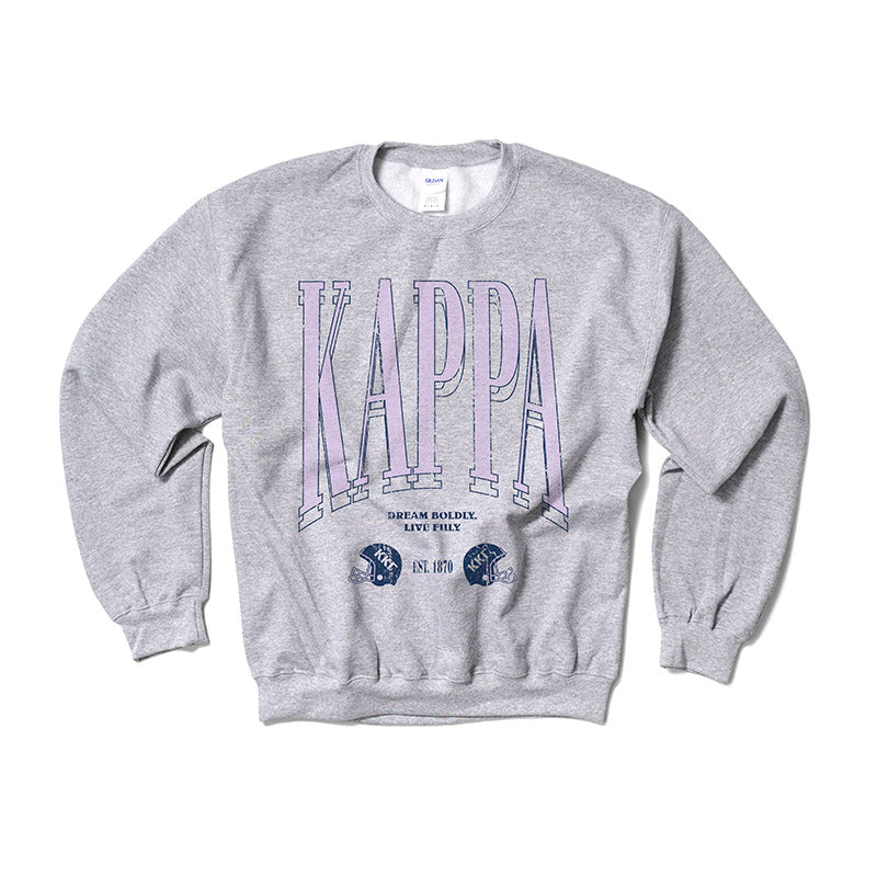 Kappa Kappa Gamma Lilac Football Crewneck