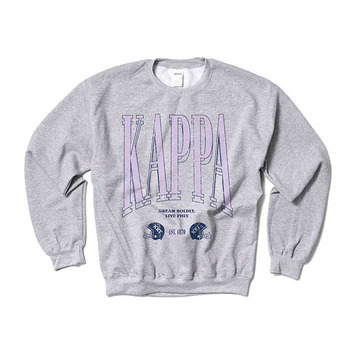 Kappa Kappa Gamma Lilac Football Crewneck