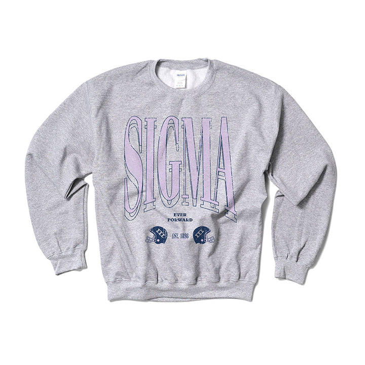 Sigma Sigma Sigma Lilac Football Crewneck