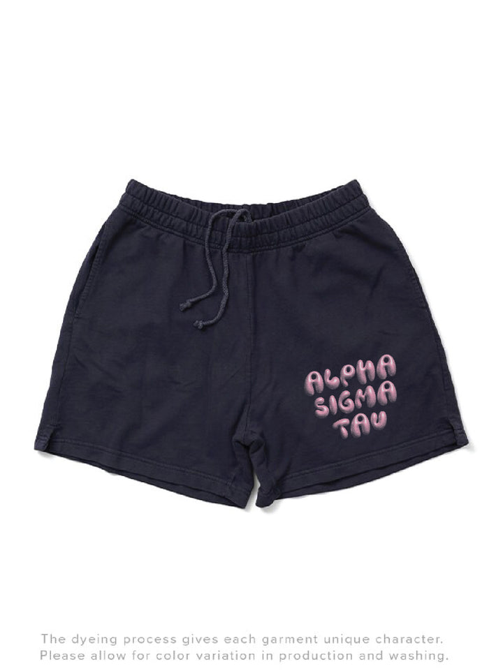 Midnight Sky Bubble Letter Matching Set Sorority Light Weight Shorts