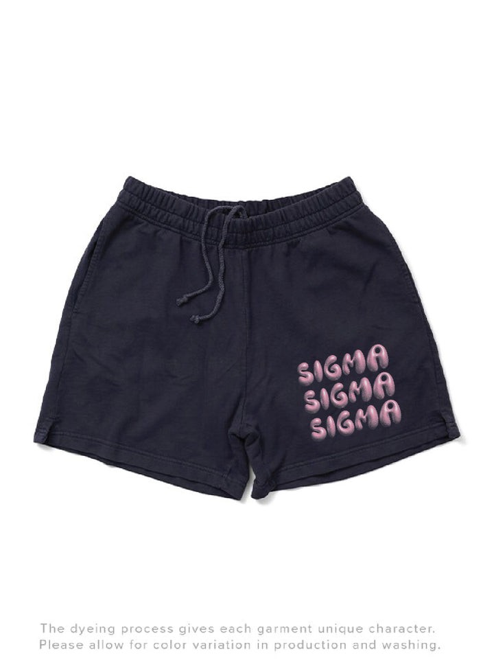 Midnight Sky Bubble Letter Matching Set Sorority Light Weight Shorts