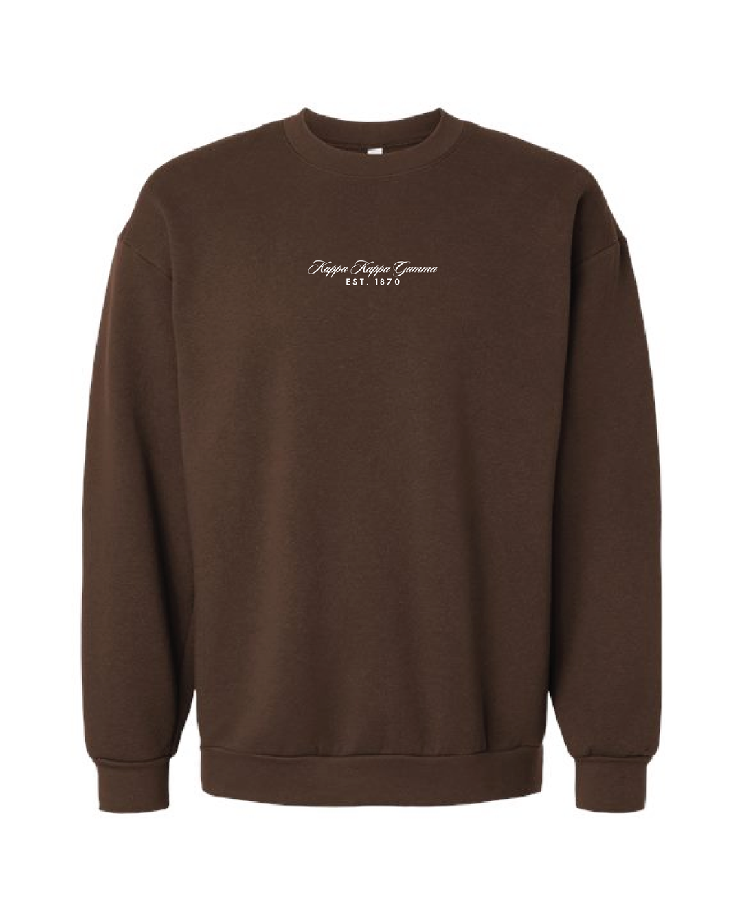 Embroidered Script Brown Sorority Crewneck