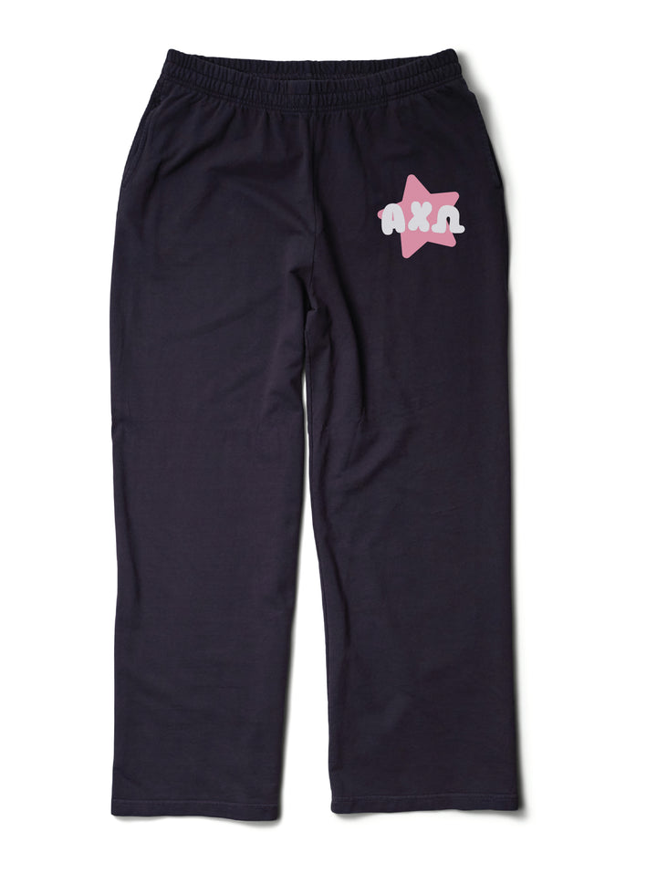 Midnight Sky Pink Star Sorority Light Weight Wide Leg Pants