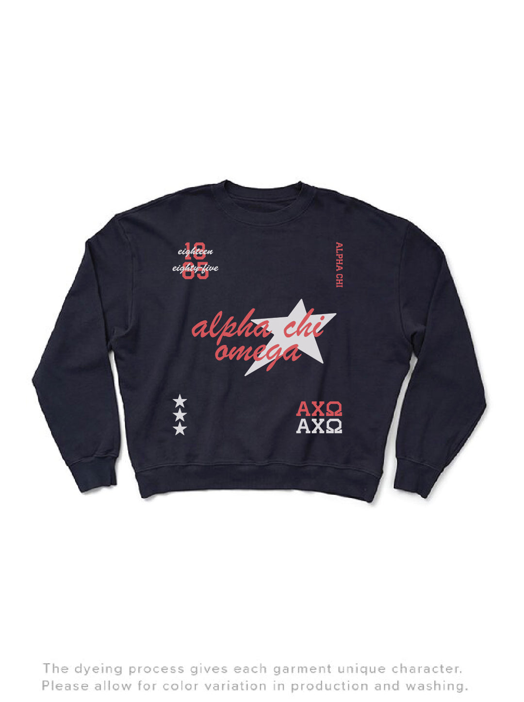 Midnight Sky Star Sorority Crew - 2XL